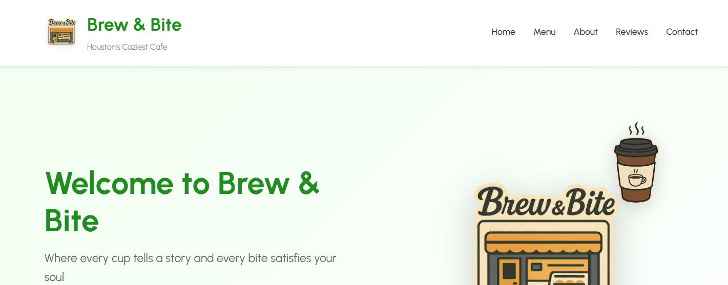 Brew & Bite Cafe Website Preview